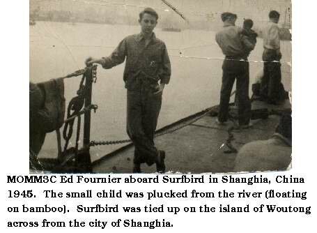 MOMM3C Ed Fournier aboard Surfbird in Shanghai, China 1945